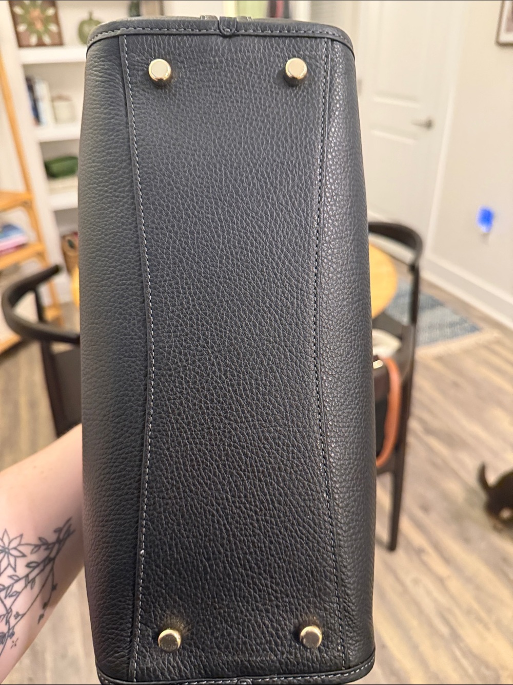 COACH Erin Pebbled Leather Shoulder Bag in Black - Picture 5 of 6